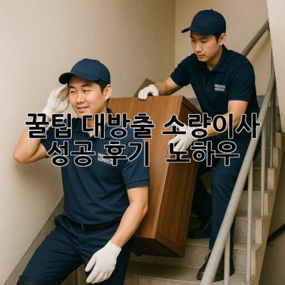 📦 꿀팁 대방출! 소량이사 성공 후기 & 노하우 💯