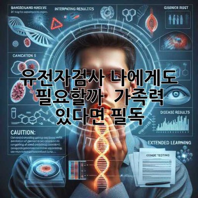 유전자검사, 나에게도 필요할까? 🤔 가족력 있다면 필독! 🧬