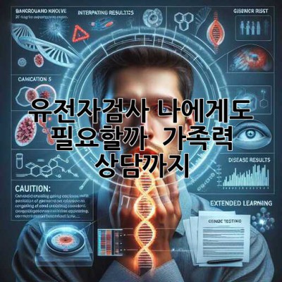 유전자검사, 나에게도 필요할까? 🤔 가족력 상담까지!