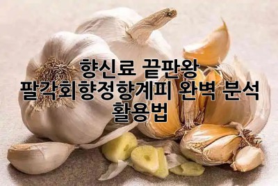 향신료 끝판왕🔥 팔각회향정향계피 완벽 분석 & 활용법