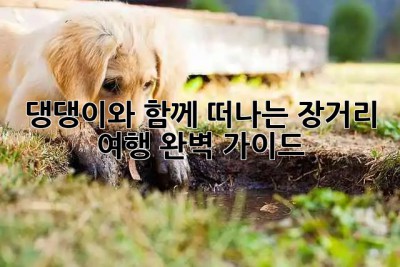 🐶 댕댕이와 함께 떠나는 장거리 여행, 완벽 가이드! 🚗💨