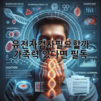 유전자검사🧬필요할까? 가족력 있다면 필독!👨‍👩‍👧‍👦