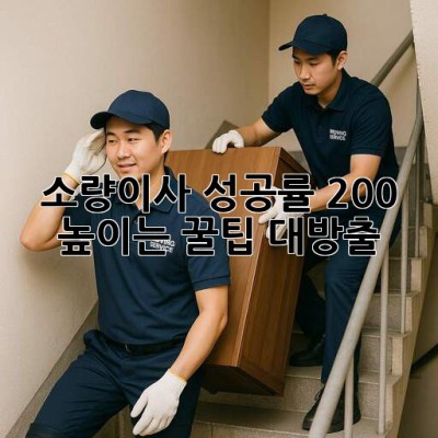 📦 소량이사 성공률 200% 높이는 꿀팁🍯 대방출!