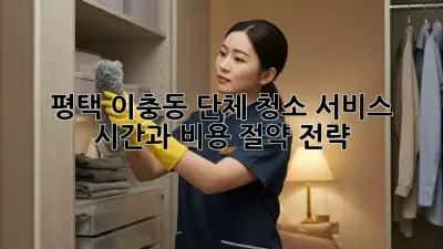 평택 이충동 단체 청소 서비스: 시간과 비용 절약 전략